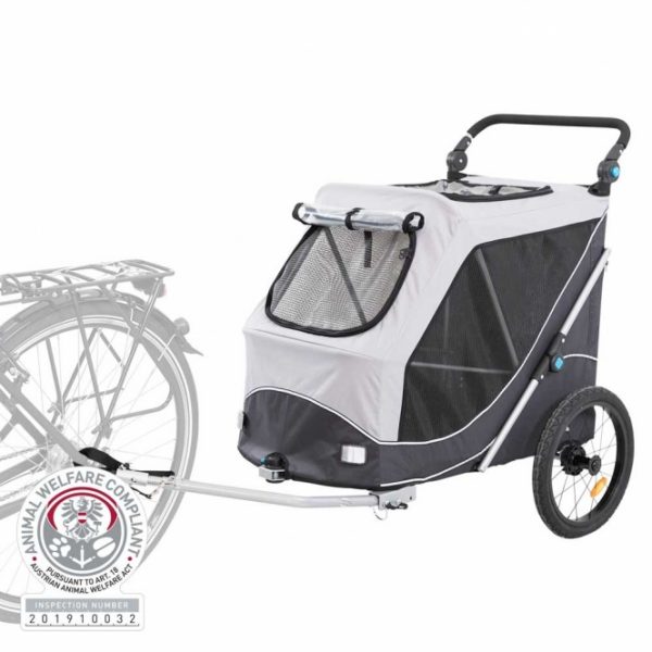 Trixie Fahrrad-Anhänger für Hunde - grau/schwarz - L – Bild 4