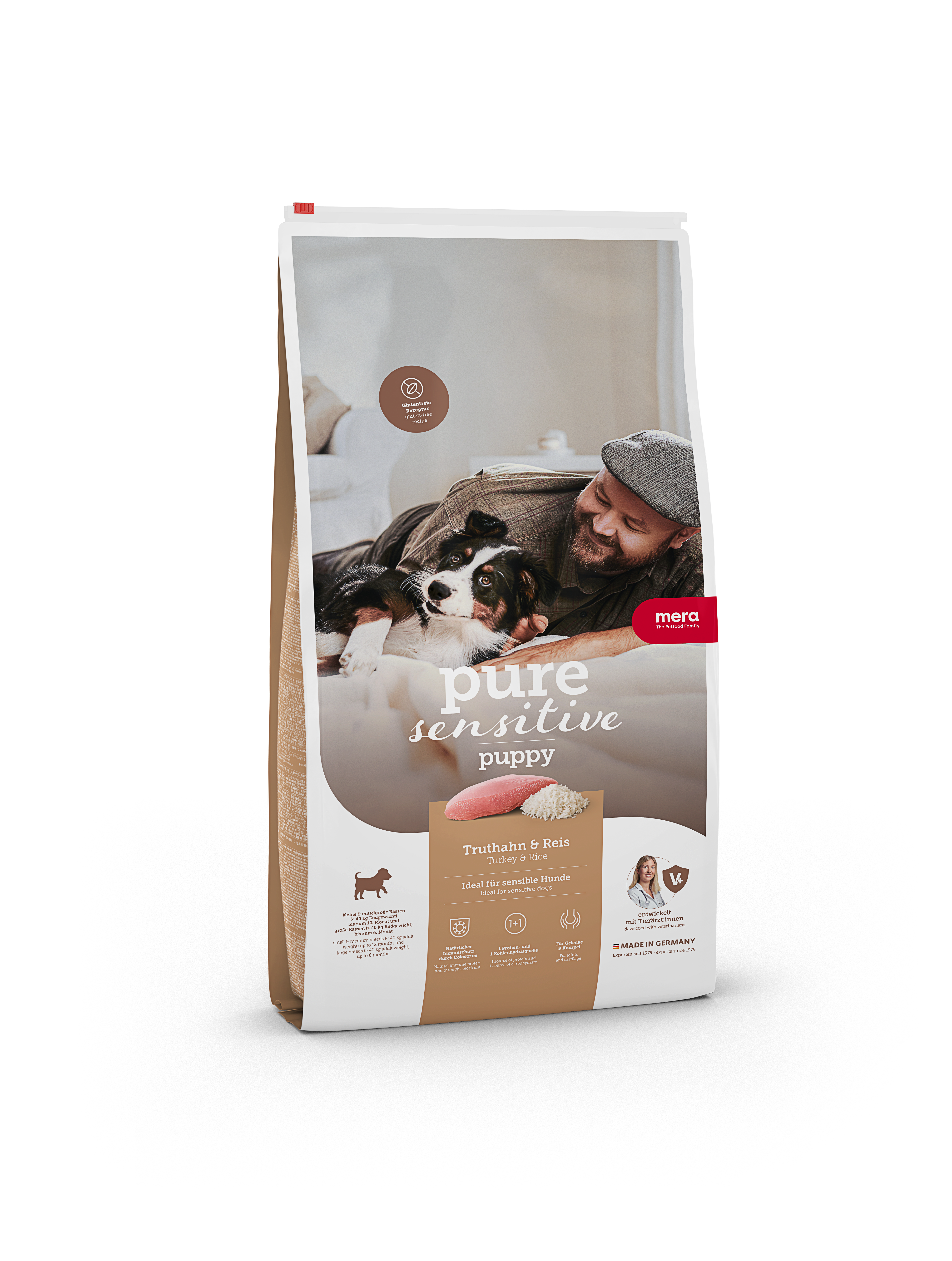 Mera Dog Pure Puppy Turth+Reis 4kg