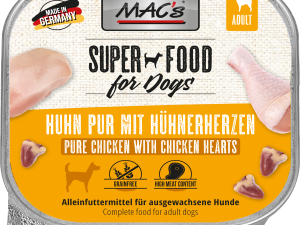 MAC's DOG Huhn pur mit Hühnerherzen 150g