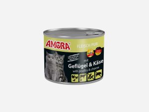 AMORA Cat Pur Geflügel+Käse 200gD
