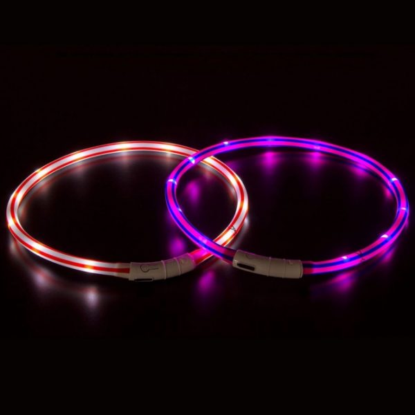 Karlie Visio Light LED-Leuchtschlauch mit USB - Gestreift - violett-pink – Bild 4