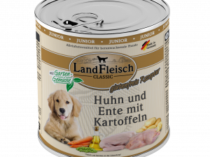 LandFleisch Dog Classic Junior Huhn,Ente+Kart 800gD