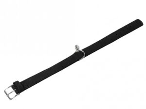 Karlie Halsband Buffalo aus Kalbsleder - Schwarz - 65 cm/40 mm