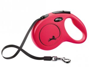 FLEXI Rollleine New CLASSIC Gurt - 5m, bis 25kg - Rot