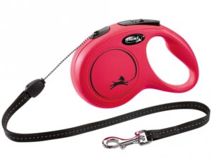 FLEXI Rollleine New CLASSIC Seil - 8m, bis 12kg - Rot