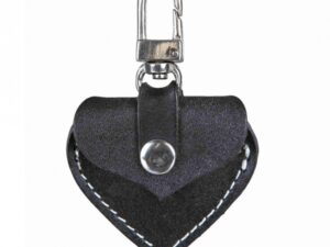Trixie Adressherzchen aus Leder - schwarz