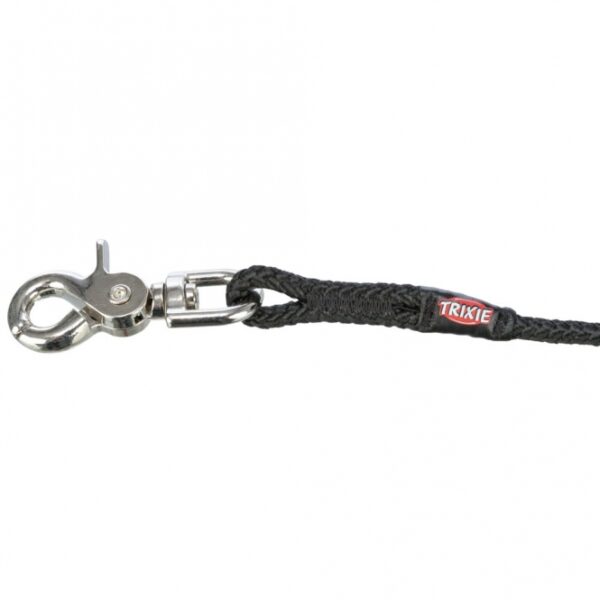 Trixie Schleppleine, rund aus Segeltau mit Trigger Snap Hook - schwarz - 20 m – Bild 3