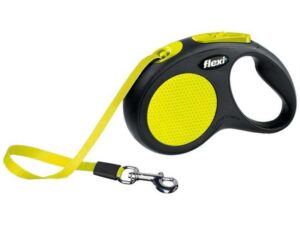 Flexi New Classic Neon Gurt-Roll-Leine - S / Gelb