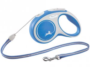 FLEXI Rollleine New COMFORT Seil - 5m, bis 12kg - blau
