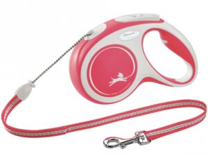 FLEXI Rollleine New COMFORT Seil - 5m, bis 20kg - rot