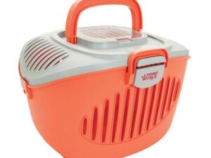 Living World Paws2Go Kleintierbox - lachsrosa/grau