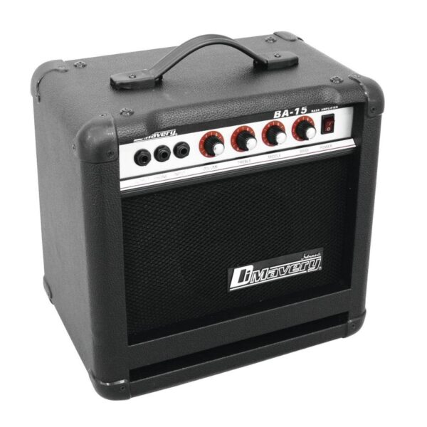 DIMAVERY BA-15 Bass-Verstärker 15W sw