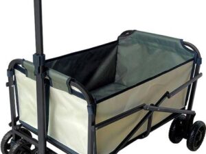 OA Bollerwagen beige/olivgrün 77x53x92cm