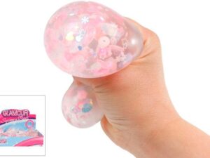 Quetschball Glitterblume, 4-fach sortier
