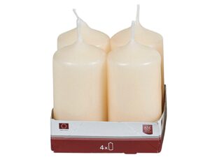 Stumpenkerze 8cm Ø4cm champagner 4 Pack