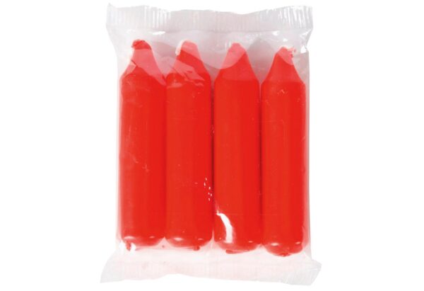 Adventskerze 10cm Ø2,2cm rot 4 Pack