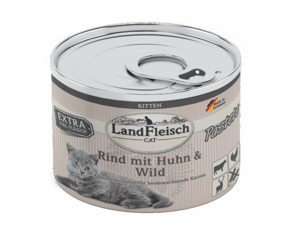Landfleisch Cat Kitten Rind Huhn195gD